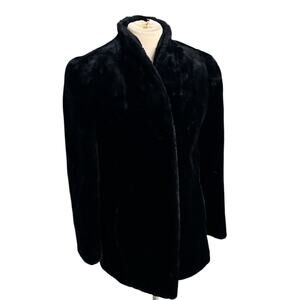 Vintage Jacques Saint Laurent Faux Fur Coat SZ 6/8